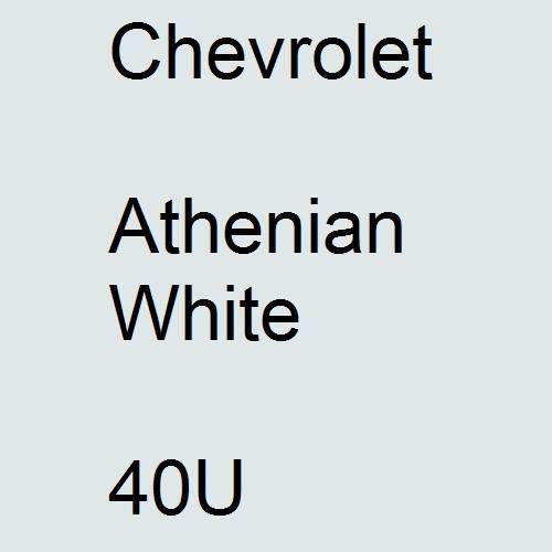 Chevrolet, Athenian White, 40U.